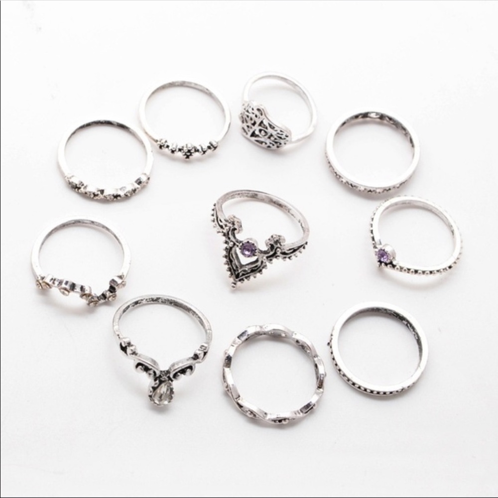 10 piece gorgeous ring set!!! 💕 - Picture 4 of 5